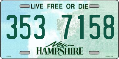 NH license plate 3537158