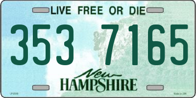 NH license plate 3537165