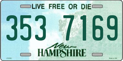 NH license plate 3537169