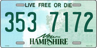 NH license plate 3537172