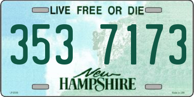NH license plate 3537173