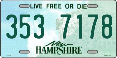 NH license plate 3537178