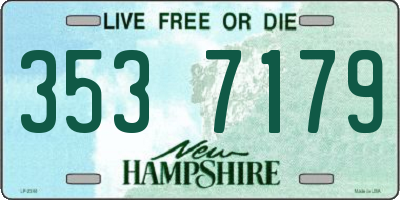NH license plate 3537179