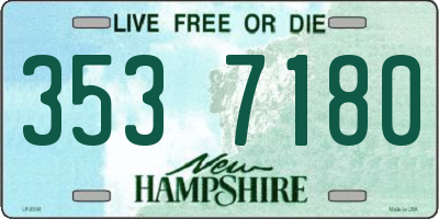 NH license plate 3537180