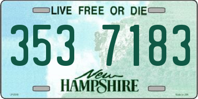 NH license plate 3537183