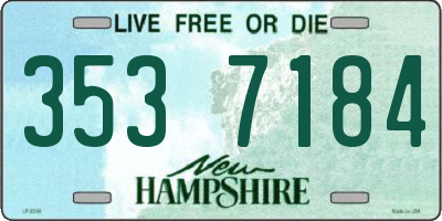 NH license plate 3537184