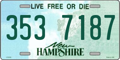 NH license plate 3537187