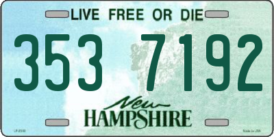 NH license plate 3537192