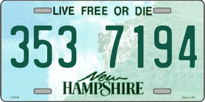 NH license plate 3537194