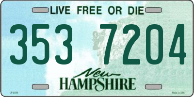 NH license plate 3537204