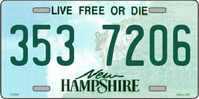 NH license plate 3537206