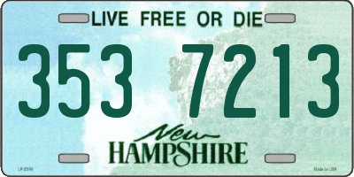NH license plate 3537213