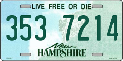 NH license plate 3537214