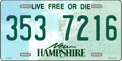 NH license plate 3537216