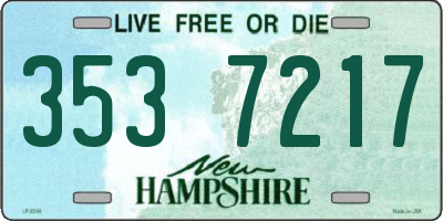 NH license plate 3537217