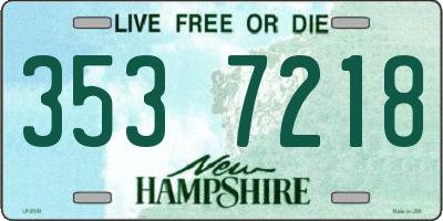 NH license plate 3537218