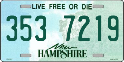NH license plate 3537219