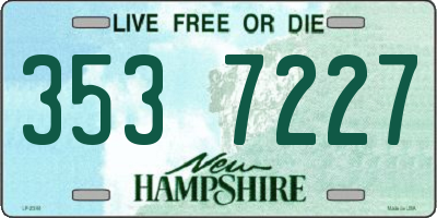 NH license plate 3537227