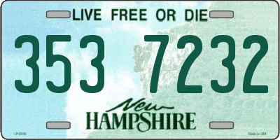 NH license plate 3537232