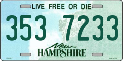 NH license plate 3537233