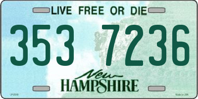 NH license plate 3537236