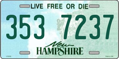 NH license plate 3537237