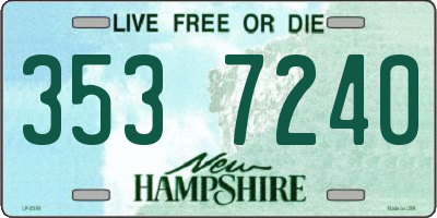 NH license plate 3537240