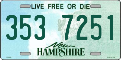 NH license plate 3537251