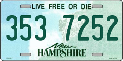 NH license plate 3537252