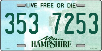 NH license plate 3537253