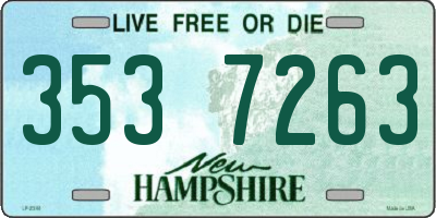 NH license plate 3537263