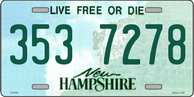 NH license plate 3537278