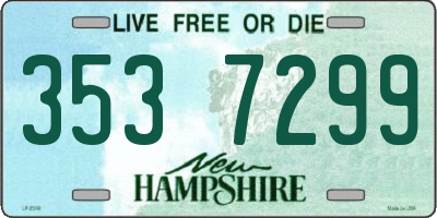 NH license plate 3537299