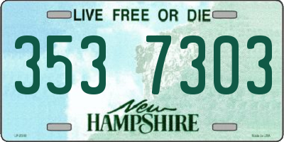 NH license plate 3537303