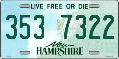 NH license plate 3537322