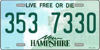 NH license plate 3537330