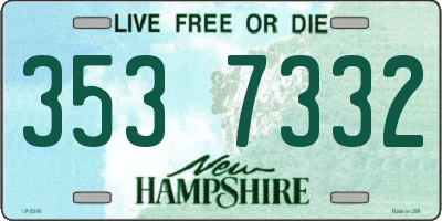 NH license plate 3537332