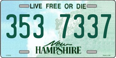 NH license plate 3537337