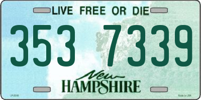NH license plate 3537339