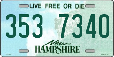 NH license plate 3537340