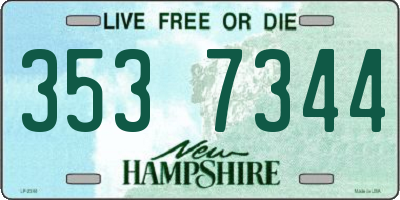 NH license plate 3537344