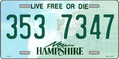 NH license plate 3537347