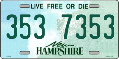 NH license plate 3537353