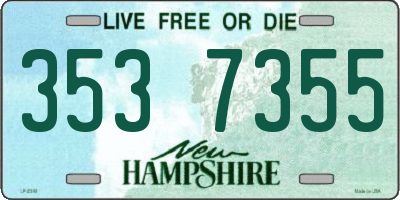 NH license plate 3537355