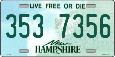 NH license plate 3537356