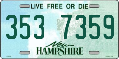 NH license plate 3537359