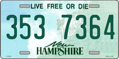 NH license plate 3537364