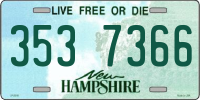 NH license plate 3537366