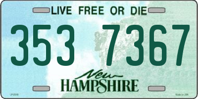 NH license plate 3537367