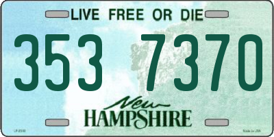 NH license plate 3537370